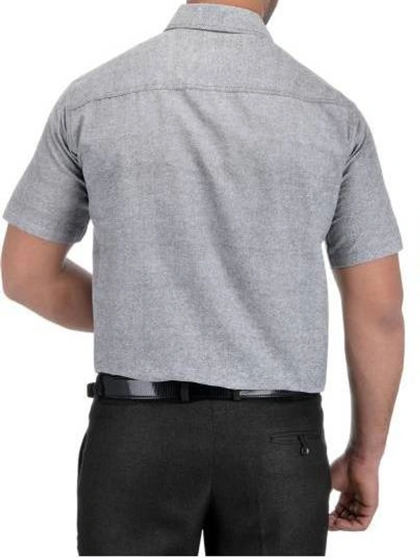HALF-P44-SHIRT-GREY Khadi Cotton Half Sleeve Shirt - XXL / 44, 0.25 kgs, India