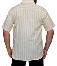 HALF-L40-SHIRT-YELLOW Khadi Cotton Half Sleeve Shirt - L / 40, 0.25 kgs, India