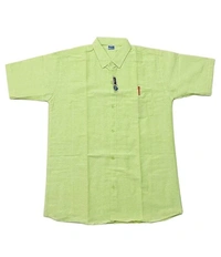 HALF-P44-SHIRT-GREEN Khadi Cotton Half Sleeve Shirt - India, XXL / 44, 0.25 kgs