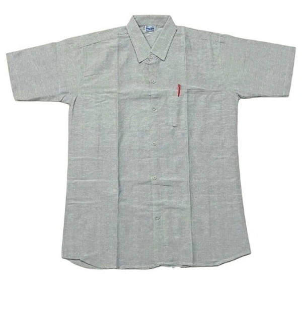 HALF-P44-SHIRT-GREY Khadi Cotton Half Sleeve Shirt - XXL / 44, 0.25 kgs, India