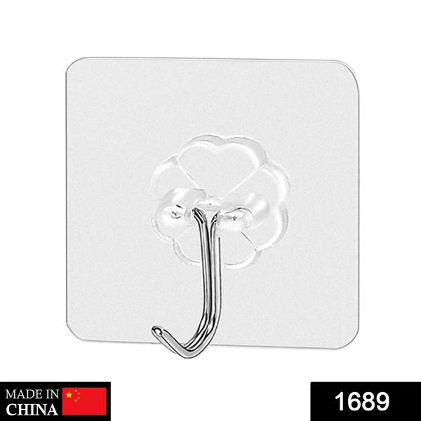 1689 Multipurpose Strong Small Stainless Steel Adhesive Wall Hooks - China, 0.039 kgs