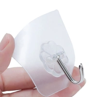 1689 Multipurpose Strong Small Stainless Steel Adhesive Wall Hooks - 0.039 kgs, China