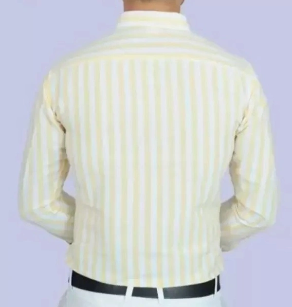 FULL-L44-SHIRT-YELLOW Khadi Cotton Full Sleeve Shirt - India, XXL / 44, 0.25 kgs