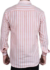 FULL-L44-SHIRT-ORANGE Khadi Cotton Full Sleeve Shirt - India, XXL / 44, 0.25 kgs