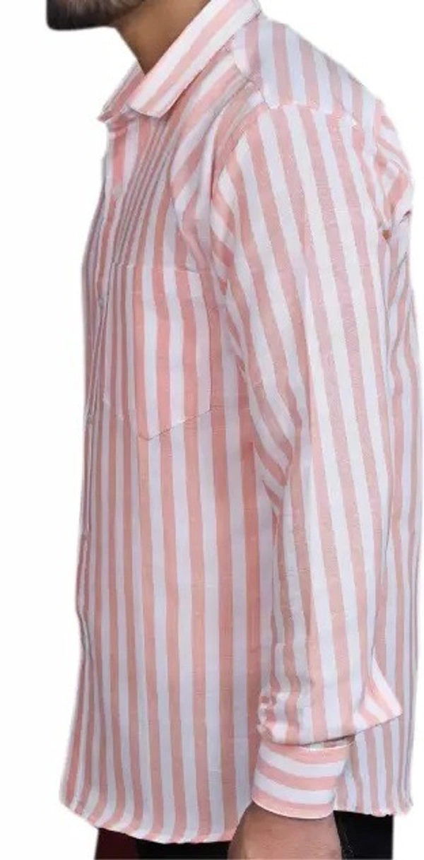 FULL-L44-SHIRT-ORANGE Khadi Cotton Full Sleeve Shirt - India, XXL / 44, 0.25 kgs