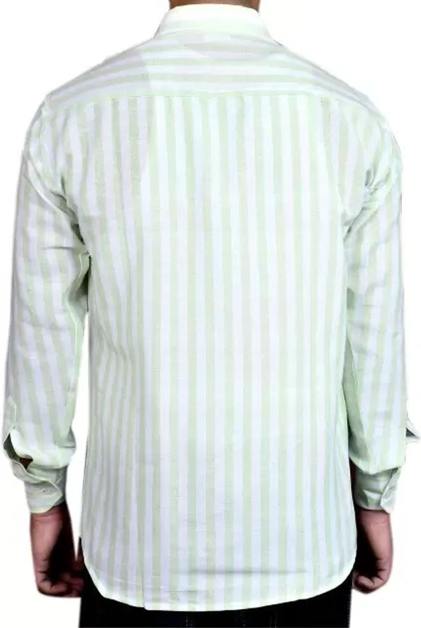 FULL-L44-SHIRT-GREEN Khadi Cotton Full Sleeve Shirt - India, XXL / 44, 0.25 kgs