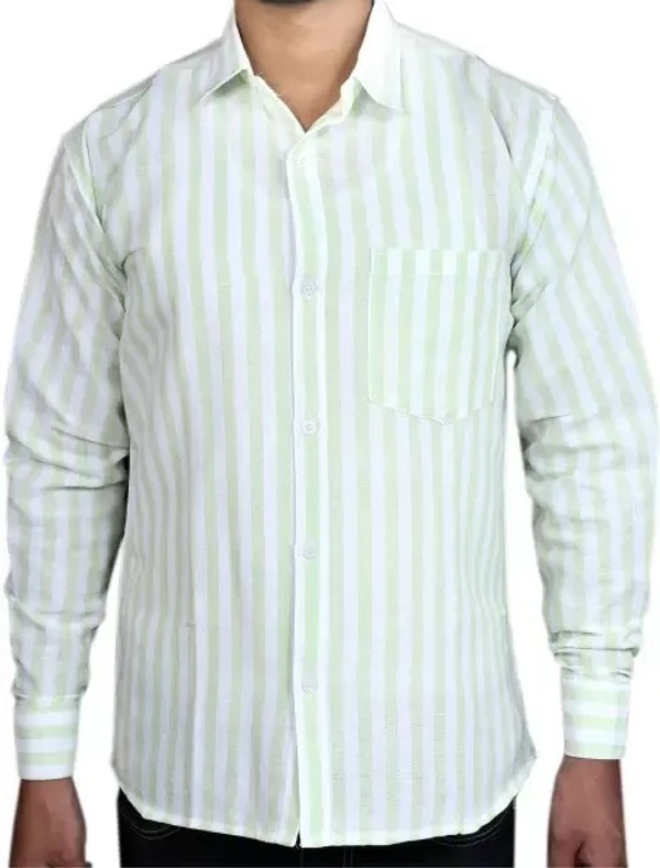 FULL-L42-SHIRT-GREEN Khadi Cotton Full Sleeve Shirt - XL / 42, 0.25 kgs, India
