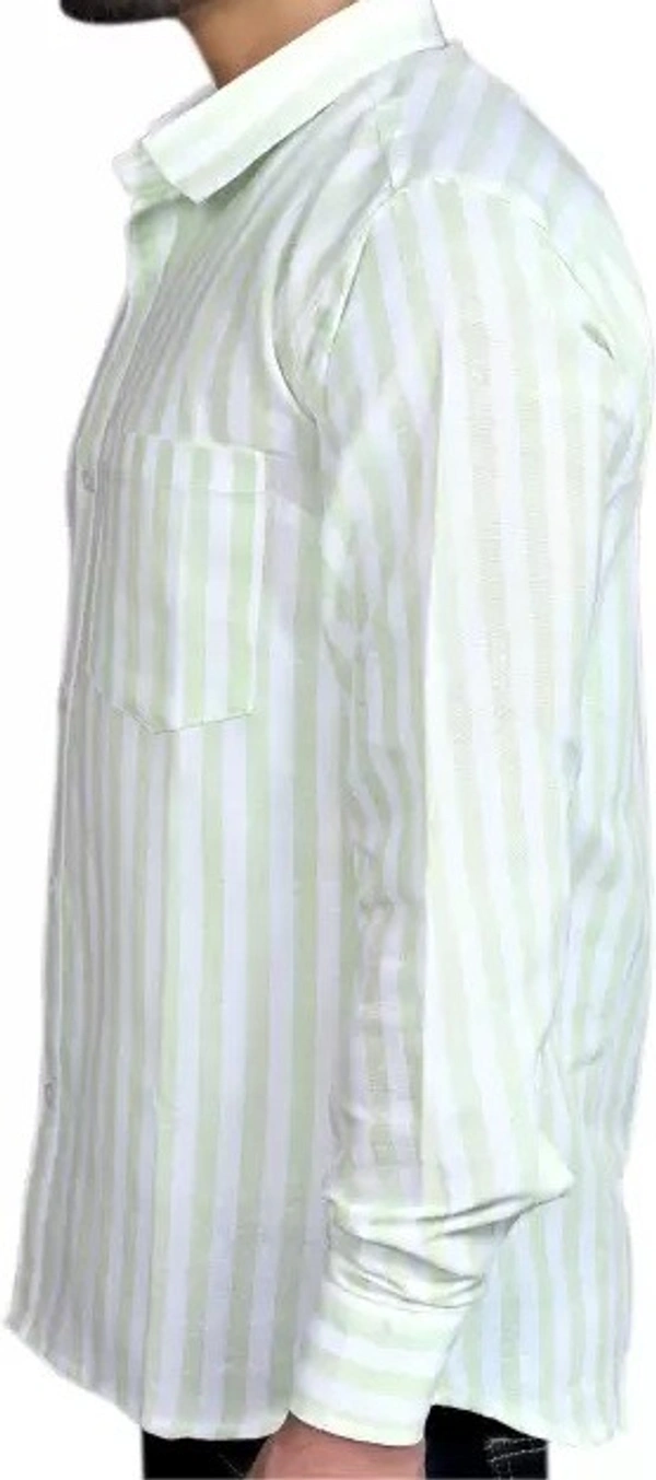 FULL-L42-SHIRT-GREEN Khadi Cotton Full Sleeve Shirt - India, XL / 42, 0.25 kgs