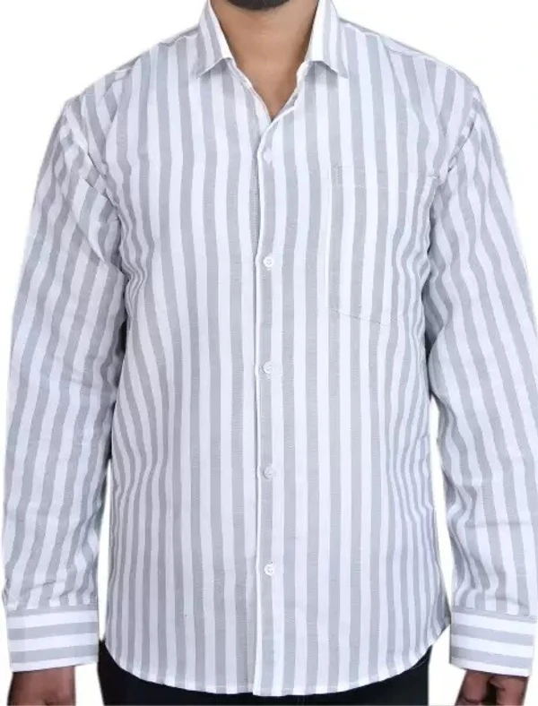 FULL-L40-SHIRT-GREY Khadi Cotton Full Sleeve Shirt - L / 40, 0.25 kgs, India