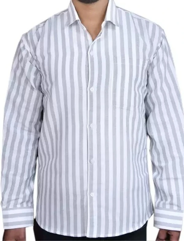 FULL-L38-SHIRT-GREY Khadi Cotton Full Sleeve Shirt - M / 38, 0.25 kgs, India