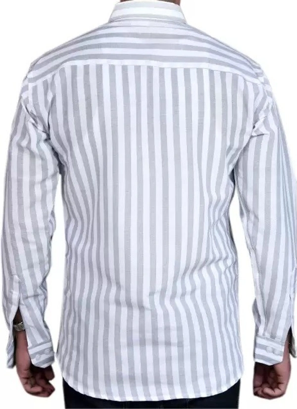 FULL-L38-SHIRT-GREY Khadi Cotton Full Sleeve Shirt - India, M / 38, 0.25 kgs