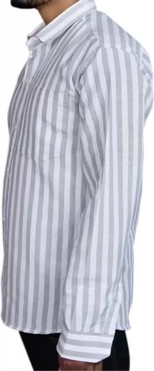 FULL-L38-SHIRT-GREY Khadi Cotton Full Sleeve Shirt - India, M / 38, 0.25 kgs