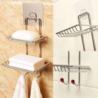 1763 Kitchen Bathroom Soaps Storage Rack with 2 Hook for Home - 0.802 kgs, India