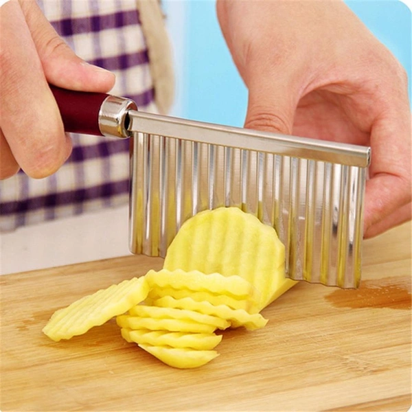 2007_Crinkle Cut Knife Potato Chip Cutter With Wavy Blade French Fry Cutter - 0.059 kgs, China