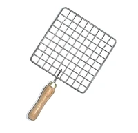 2086 Stainless Steel Roaster Papad Jali with Wooden Handle - 0.651 kgs, India