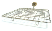2086 Stainless Steel Roaster Papad Jali with Wooden Handle - 0.651 kgs, India