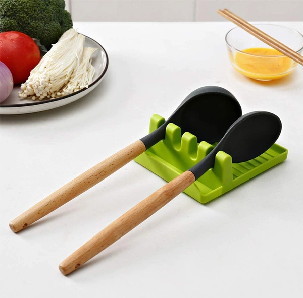 2121 Multi-Functional Spatula Holder/Rest for Kitchen Utensils (Parrot colour) - 0.1 kgs, India