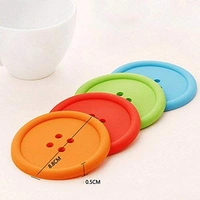 2148  Button Coasters Coffee Mat Pads Place Mat Holder Tea Cup Cushion (5pcs) - 0.08 kgs, India