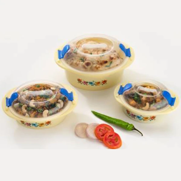 2162 Hot N Fresh Insulated Plastic Casserole Gift Set (3 Pieces) - India, 1.36 kgs