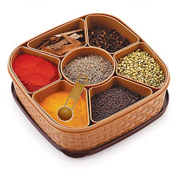 2198 Masala Rangoli Box Dabba for keeping Spices - India, 0.65 kgs