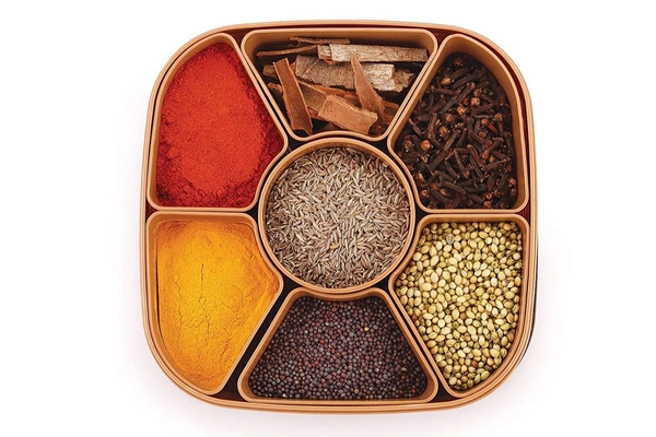 2198 Masala Rangoli Box Dabba for keeping Spices - 0.65 kgs, India