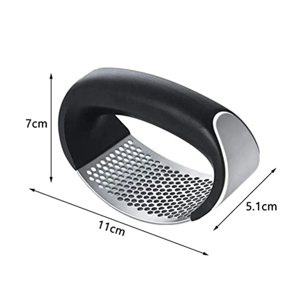 2350 Multipurpose Garlic Presser Squeeze Press Crusher Stainless Steel Kitchen Tools, Quick Handy Ginger Garlic Crusher - 0.111 kgs, China