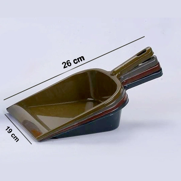 2351 Durable Lightweight Multi Surface Plastic Dustpan with Handle - India, 0.53 kgs