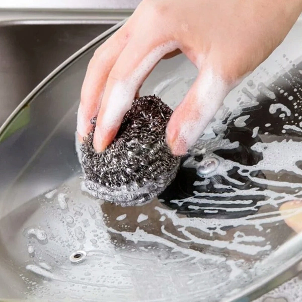 2383 Round Shape Stainless Steel Ball Scrubber - 0.245 kgs, India