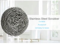 2383 Round Shape Stainless Steel Ball Scrubber - 0.245 kgs, India