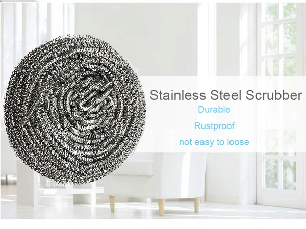 2383 Round Shape Stainless Steel Ball Scrubber - 0.245 kgs, India