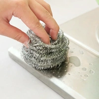 2383 Round Shape Stainless Steel Ball Scrubber - 0.245 kgs, India