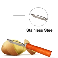 2455 Wooden Handle and Stainless Steel Vegetable Peeler - 0.042 kgs, China