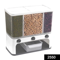 2550 Easy Flow Cereal Dispenser for Kitchen 3 in 1 Push Button Wall Mount Container - 3.172 kgs, India
