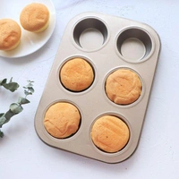 2573 Round Shape Carbon steel Muffin Cupcake Mould Case Bakeware - 0.302 kgs, China