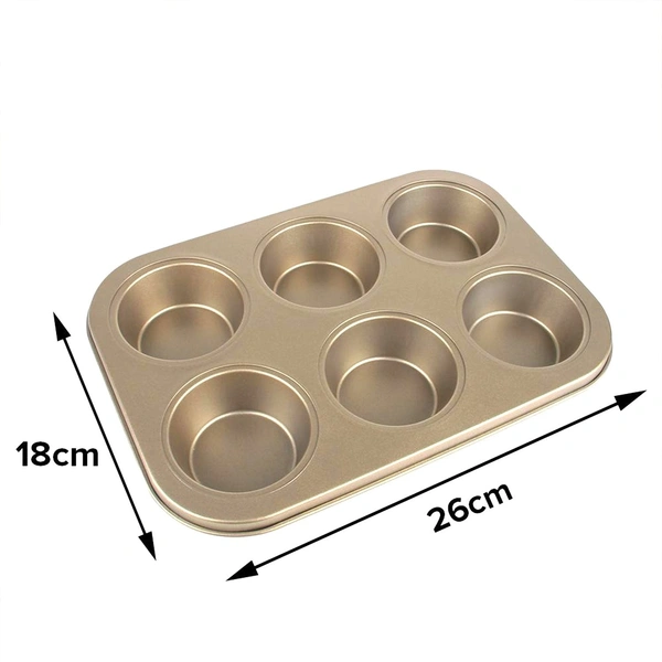 2573 Round Shape Carbon steel Muffin Cupcake Mould Case Bakeware - 0.302 kgs, China