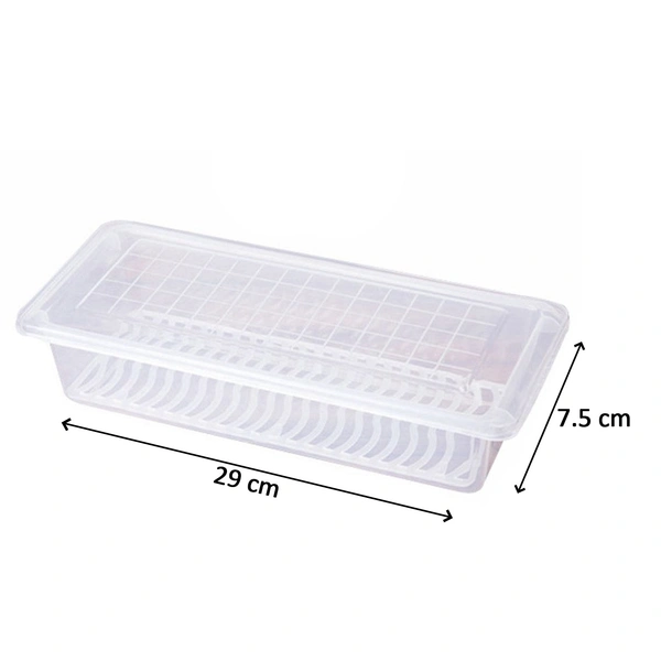 2628 Food Storage Container with Removable Drain Plate and Lid 1500 ml (Pack of 2Pc) - India, 0.906 kgs