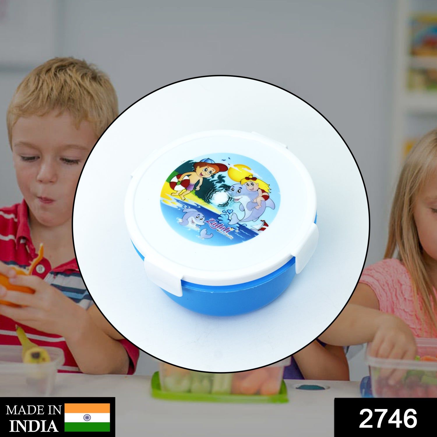 2746 Round Shaped Lunch Box For Storing And Serving Food Stuffs And Items