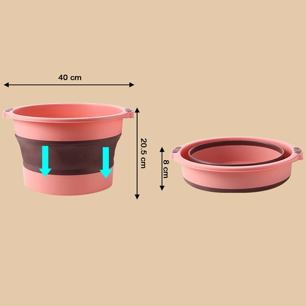 2786 Multi-Purpose Portable Collapsible Folding Tub, with Hanging Hole & Save Storage Space, Also use for Foot Spa. - 2.138 kgs, China