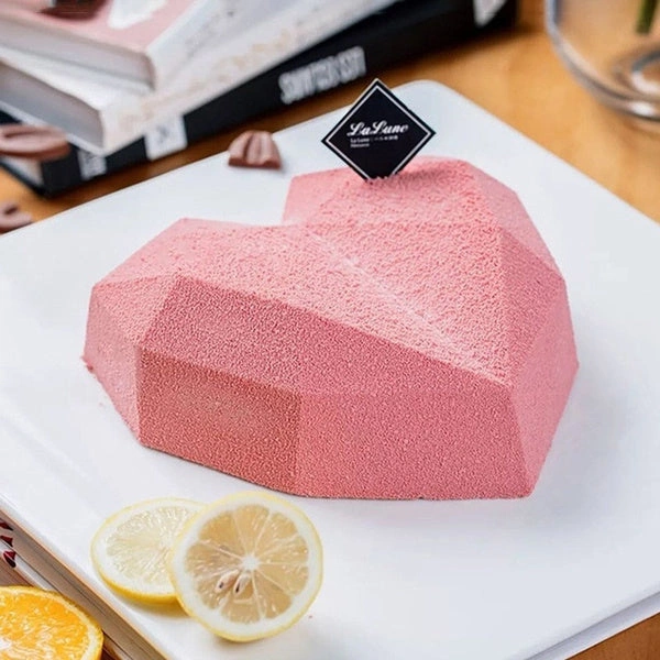 3258 Flexible Silicone 3D Diamond Heart Shape Pinata Chocolate Cake Mold - 0.07 kgs, India