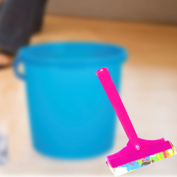 3432 Premium Quality Foam Plastic Handle Bathroom Floor Cleaning Wiper - 0.295 kgs, India