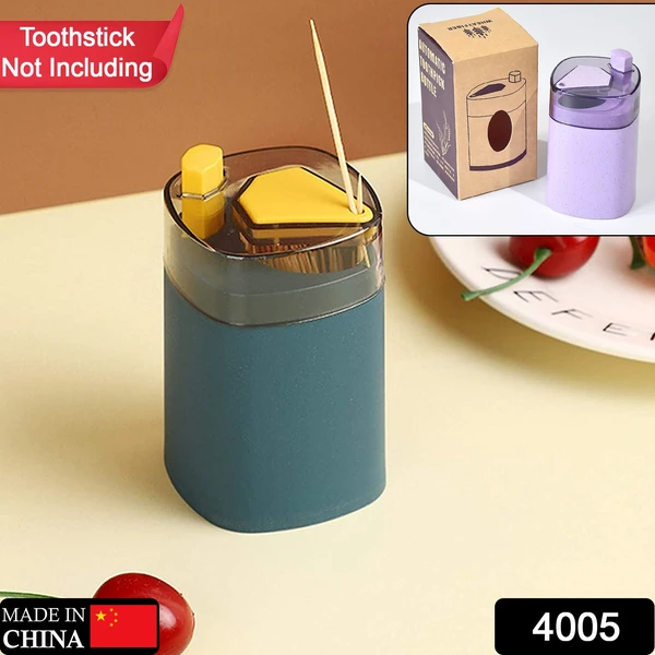 4005 Toothpick Holder Dispenser, Pop-Up Automatic Toothpick Dispenser for Kitchen Restaurant Thickening Toothpicks Container Pocket Novelty, Safe Container Toothpick Storage Box. - China, 0.082 kgs