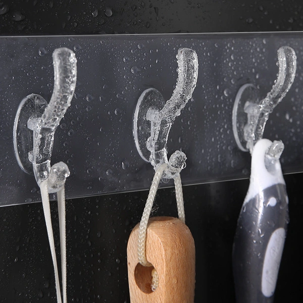 4654A Adhesive Transparent Heavy Duty Wall Hook - 0.32 kgs, China