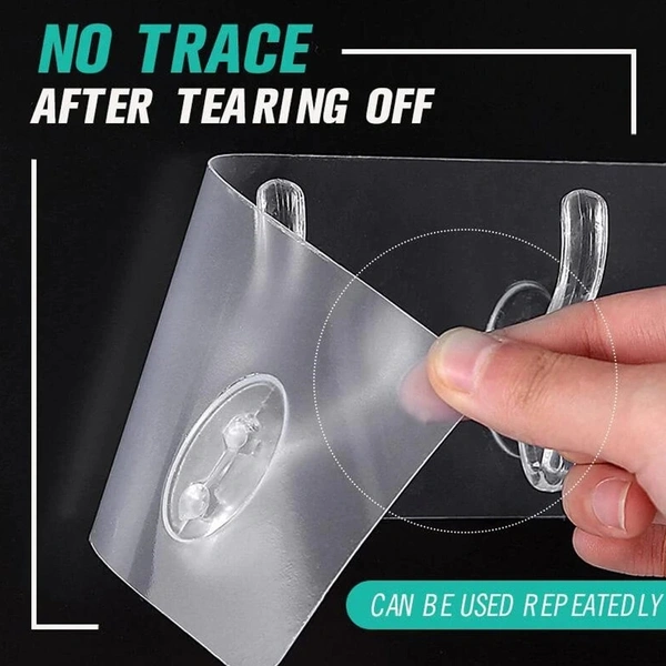 4654A Adhesive Transparent Heavy Duty Wall Hook - 0.32 kgs, China
