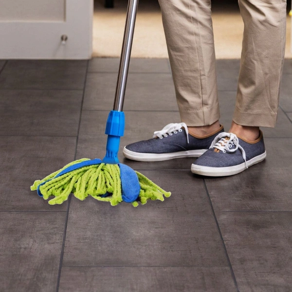 4739 Microfiber Cone Mop and Cone Broom Used for Cleaning Dusty and Wet Floor Surfaces and Tiles. (Without Pole) - 0.615 kgs, China
