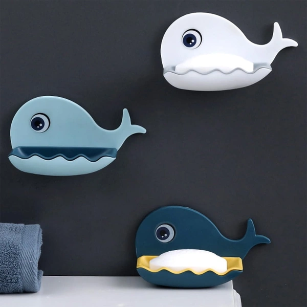 4747 Fish Shape Soap Dish Adhesive Waterproof Wall Mounted Bar Soap Dish Holder  (Pack of 2Pc) - India, 0.316 kgs