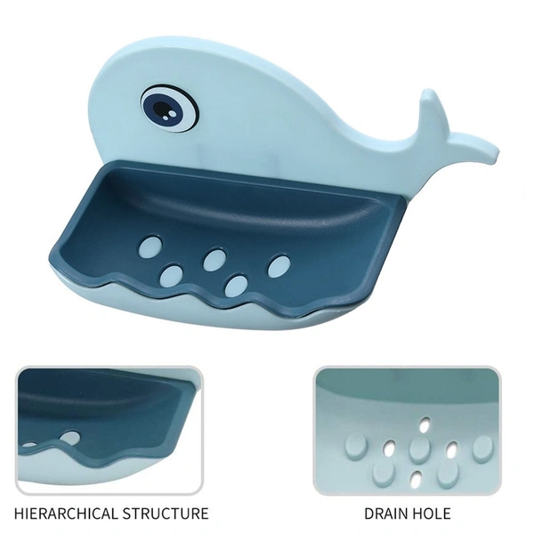 4747 Fish Shape Soap Dish Adhesive Waterproof Wall Mounted Bar Soap Dish Holder  (Pack of 2Pc) - India, 0.316 kgs