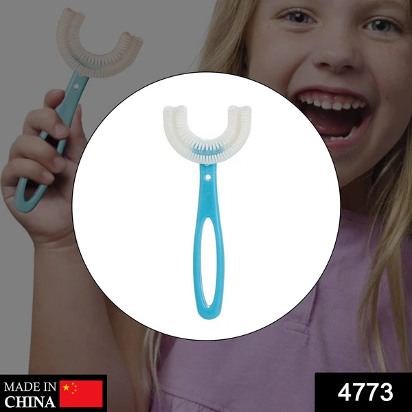 4773 Kids U Shaped Large Tooth Brush used in all kinds of household bathroom places for washing teeth of kids, toddlers and children’s easily and comfortably. - China, 0.055 kgs