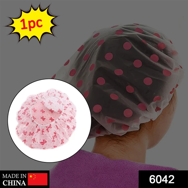 6042 Waterproof Shower Cap Reusable Bath Caps - China, 0.122 kgs