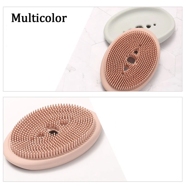 6137 2 in 1 Silicone Cleaning Brush used in all kinds of bathroom purposes for cleaning and washing floors, corners, surfaces and many more things. - 0.068 kgs, China