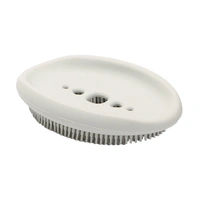 6137 2 in 1 Silicone Cleaning Brush used in all kinds of bathroom purposes for cleaning and washing floors, corners, surfaces and many more things. - 0.068 kgs, China
